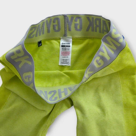 Gymshark Low Rise Training Tights Neon Green/Yellow Women Sz S - Picture 7 of 8